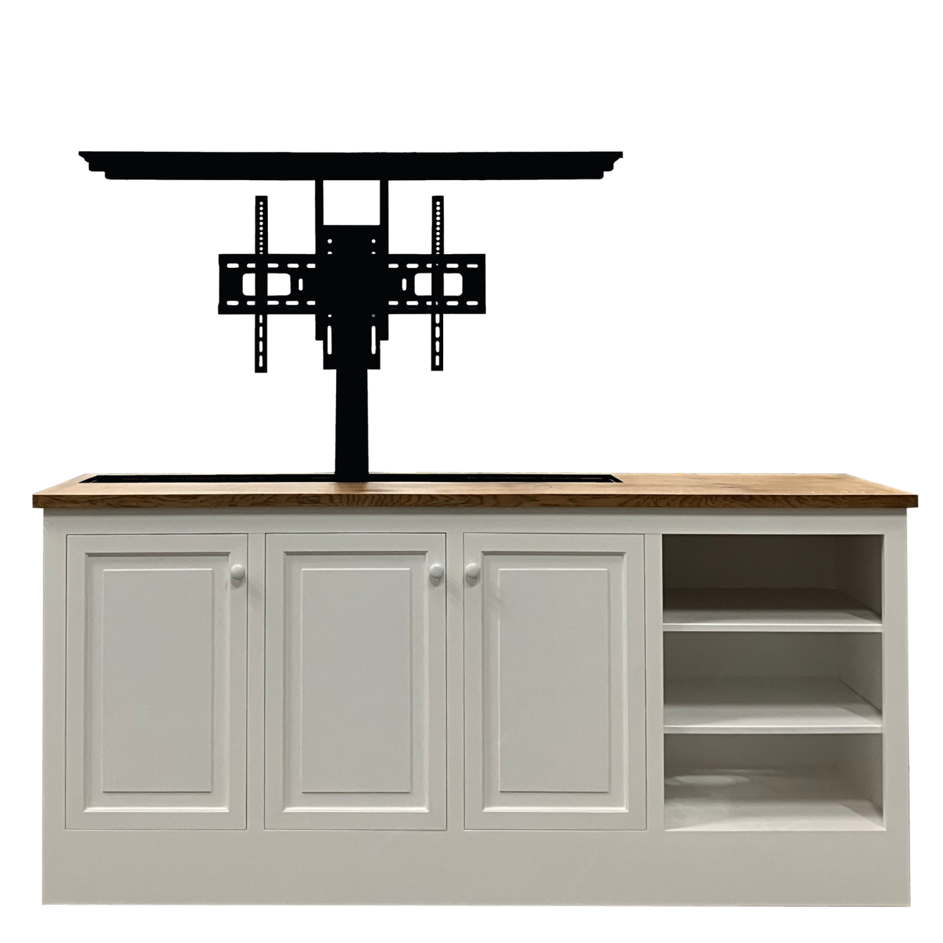 Meuble télé sur mesure avec colonne levante électrique