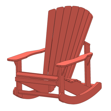 Chaise à bascule Muskoka Chaise Muskoka - Corail - Atelier des Weppes